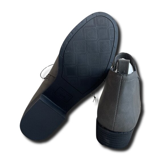 Sun + Stone Ankle Boot Zipper Booties Grey Low Heel Fall Size 7.5, Size 12 - Picture 4 of 7